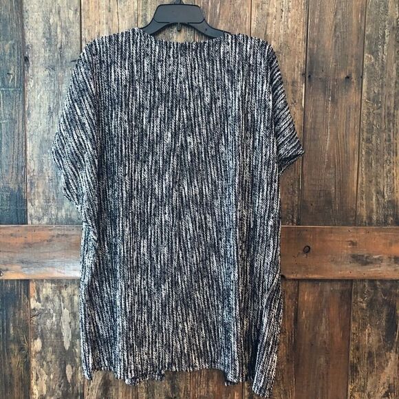 Nanavatee S/M Black White Batwing Knit Oversized Slouchy Sweater Open Cardigan - Picture 2 of 9